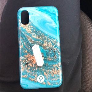 Loopy iPhone X case with pink ribbon loop